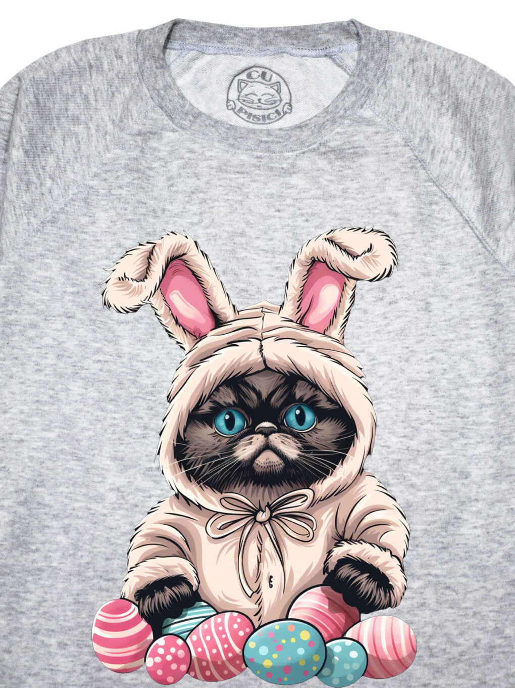 Bluza printata-Grumpy Easter Cat, Femei