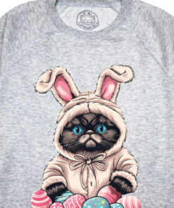 Bluza printata-Grumpy Easter Cat, Femei
