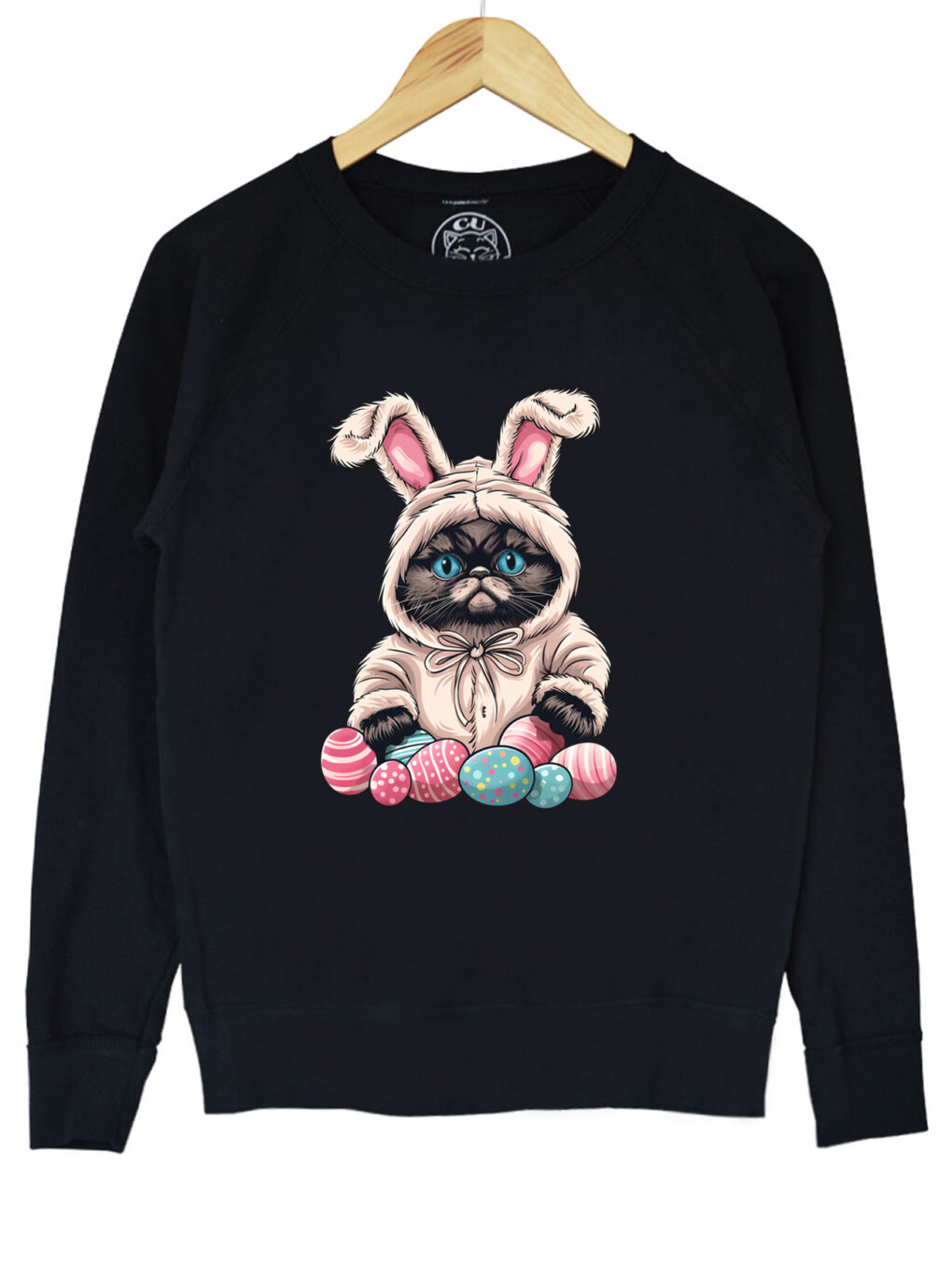 Bluza printata-Grumpy Easter Cat, Barbati