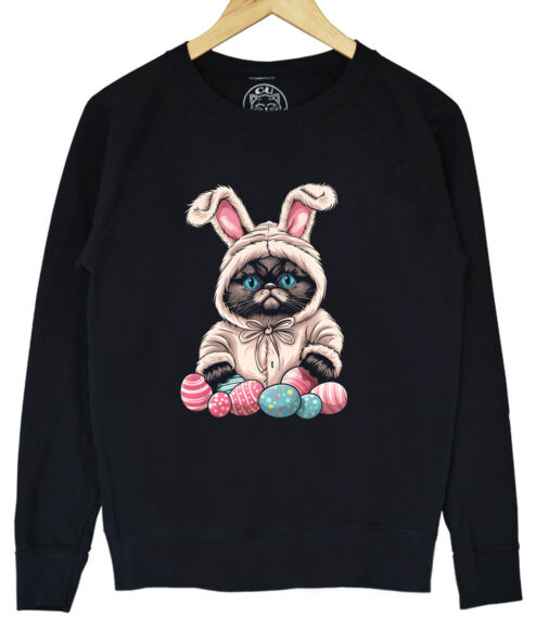 Bluza printata-Grumpy Easter Cat, Barbati