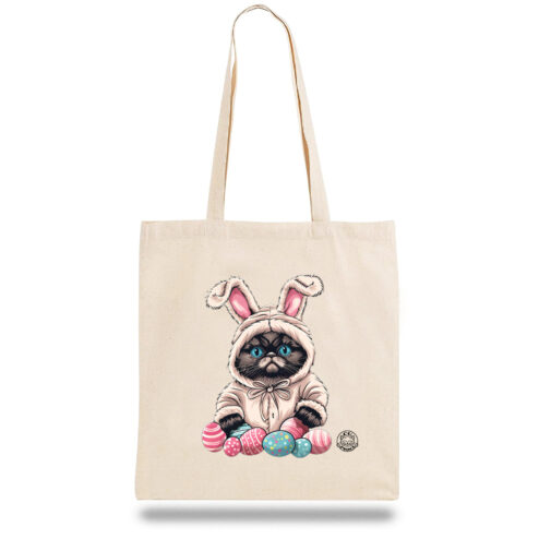 Geanta din bumbac-Grumpy Easter Cat