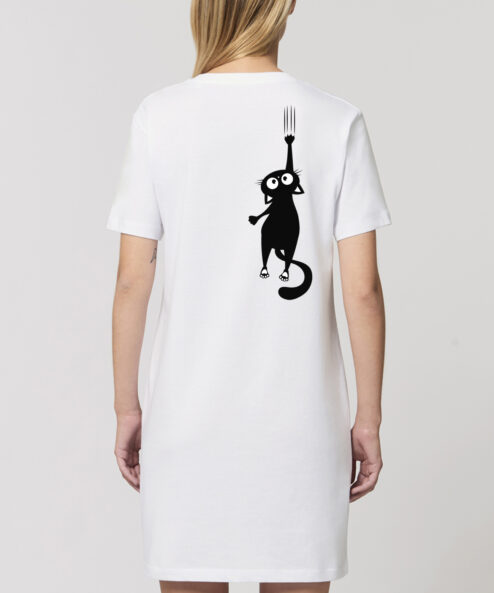 Rochie bumbac organic-Hanging Cat