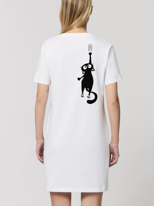 Rochie bumbac organic-Hanging Cat