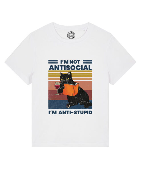 Tricou bumbac organic-Anti-stupid, Femei