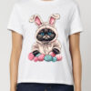 Tricou bumbac organic-Grumpy Easter Cat, Femei
