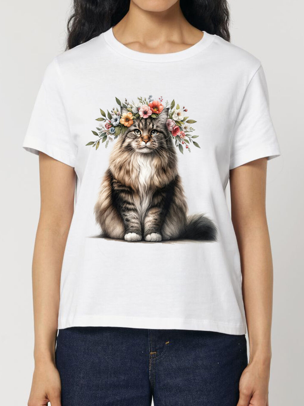 Tricou bumbac organic-Spring Cat, Femei