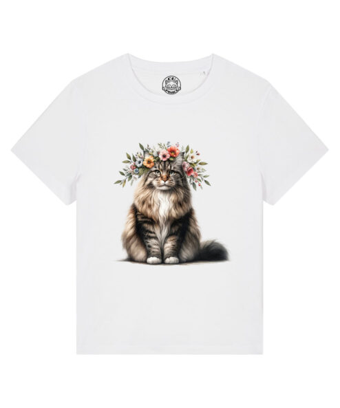 Tricou bumbac organic-Spring Cat, Femei