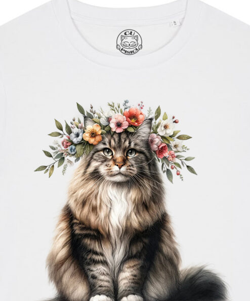 Tricou bumbac organic-Spring Cat, Femei