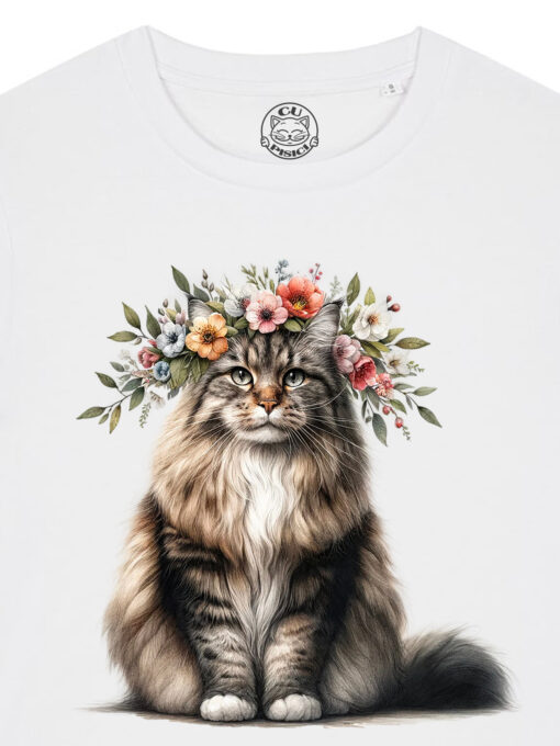 Tricou bumbac organic-Spring Cat, Femei