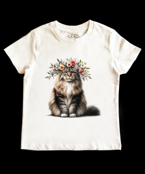 Tricou bumbac-Spring Cat, Copii