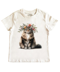 Tricou bumbac-Spring Cat, Copii
