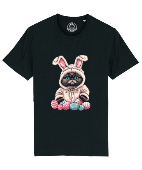 Tricou bumbac organic-Grumpy Easter Cat, Barbati