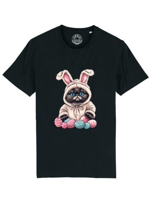 Tricou bumbac organic-Grumpy Easter Cat, Barbati