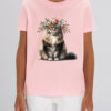 Tricou bumbac organic-Spring Cat, Copii, Roz