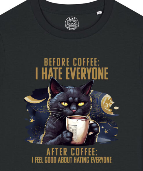 Tricou bumbac organic-After Coffee, Femei