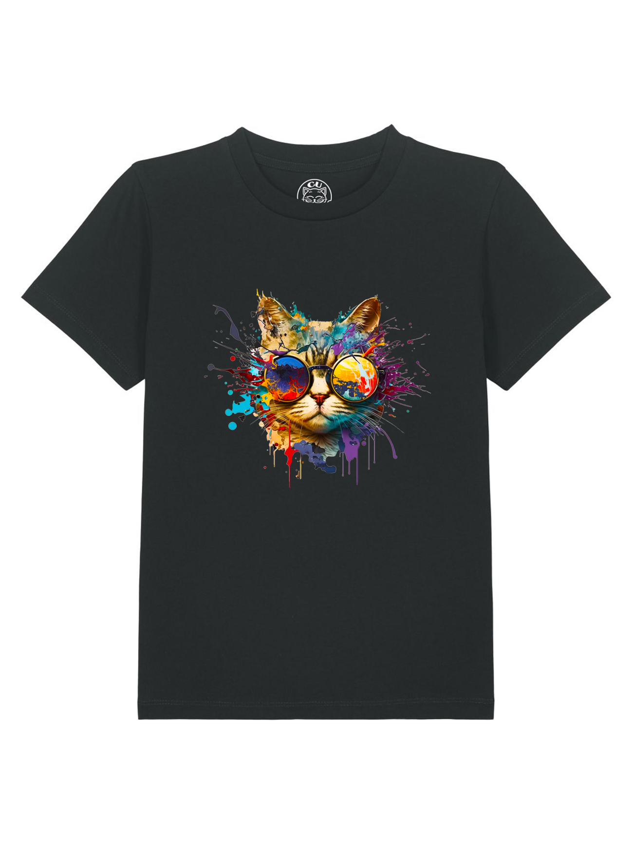 Tricou bumbac organic-Energy Cat, Copii