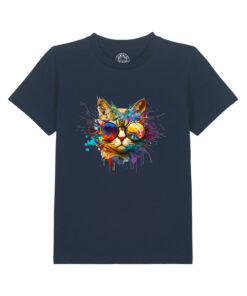 Tricou bumbac organic-Energy Cat, Copii