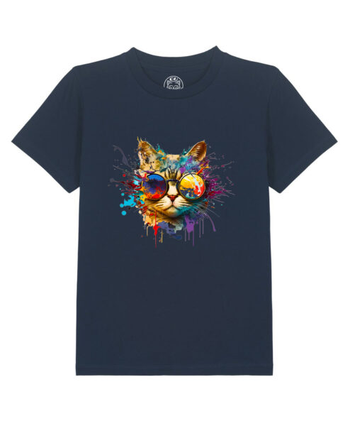 Tricou bumbac organic-Energy Cat, Copii