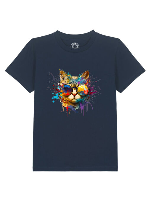 Tricou bumbac organic-Energy Cat, Copii