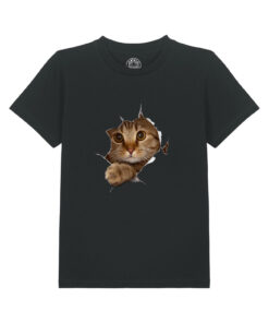 Tricou bumbac organic-Curious Cat, Copii, Unisex