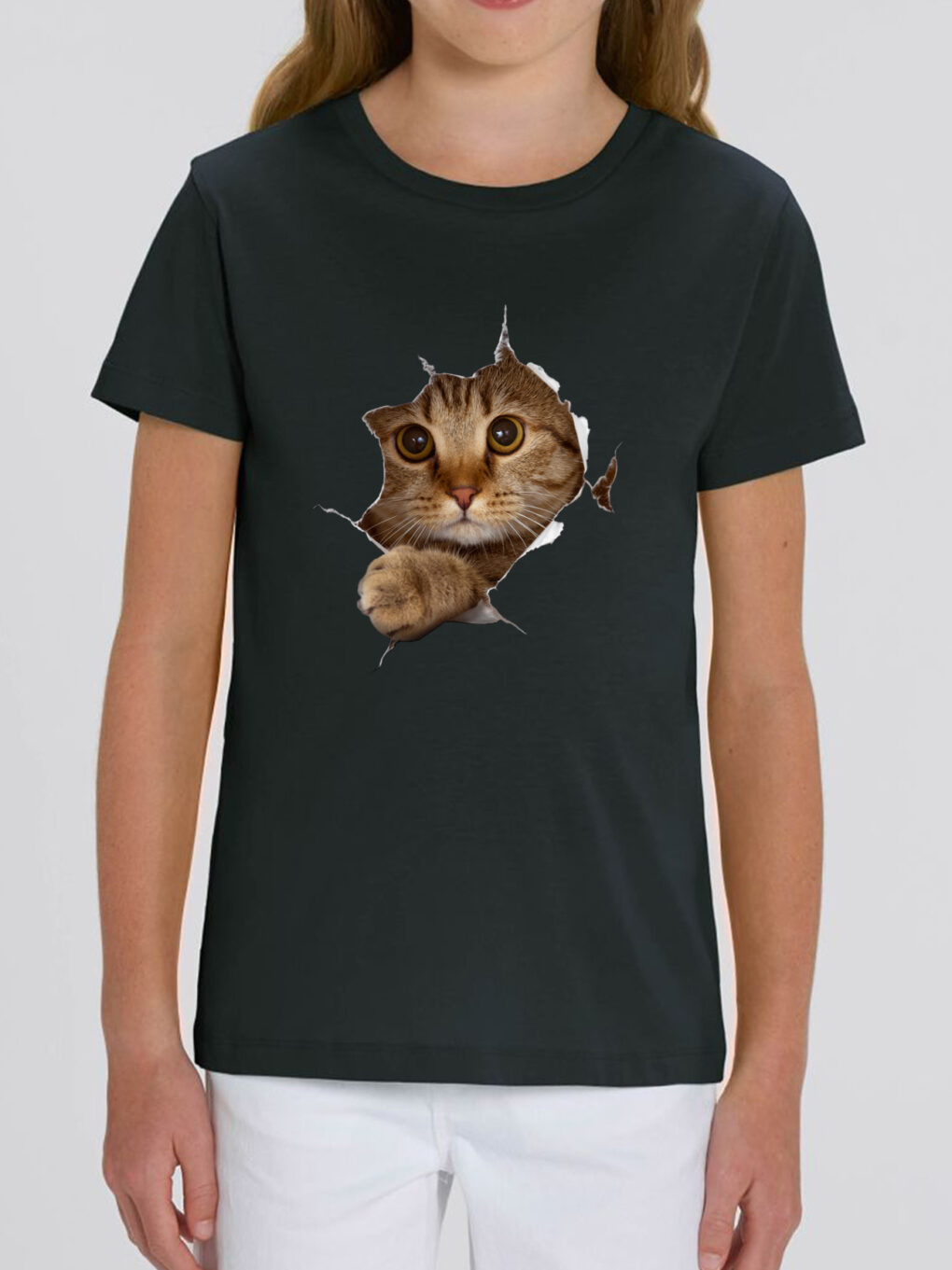 Tricou bumbac organic-Curious Cat, Copii, Unisex