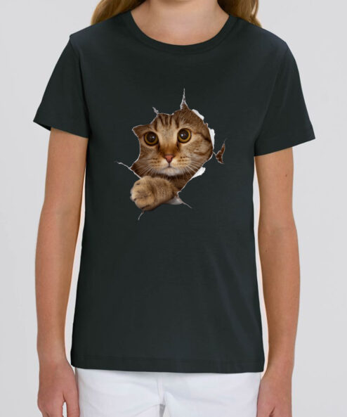 Tricou bumbac organic-Curious Cat, Copii, Unisex