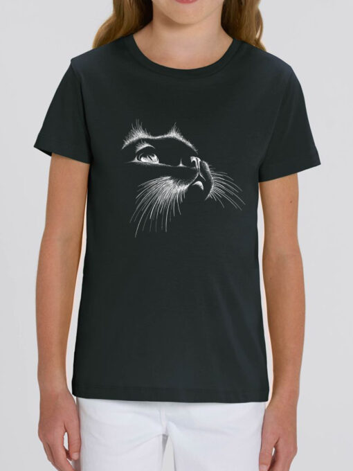 Tricou bumbac organic-Wondering Cat, Copii