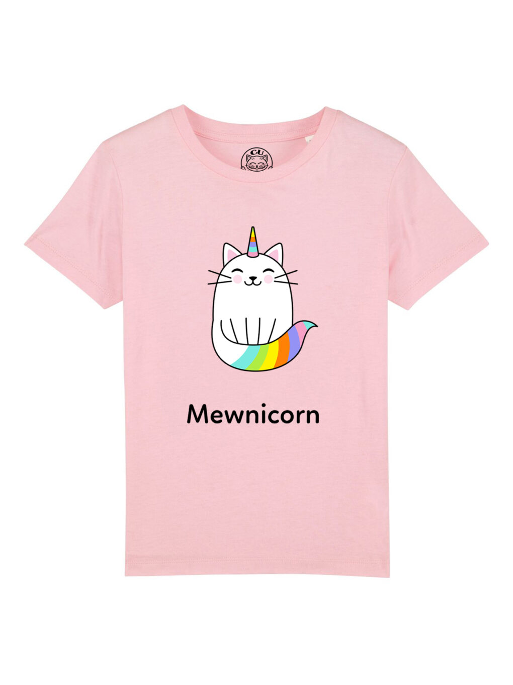 Tricou bumbac organic-Meownicorn, Copii, Roz