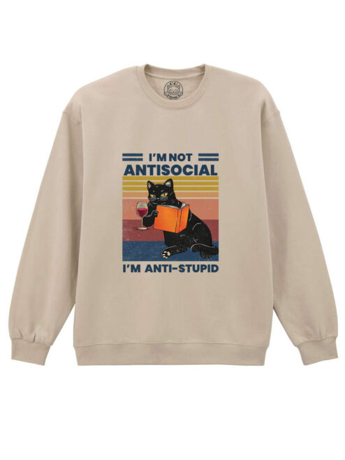 Bluza Printata-Anti-stupid, Unisex