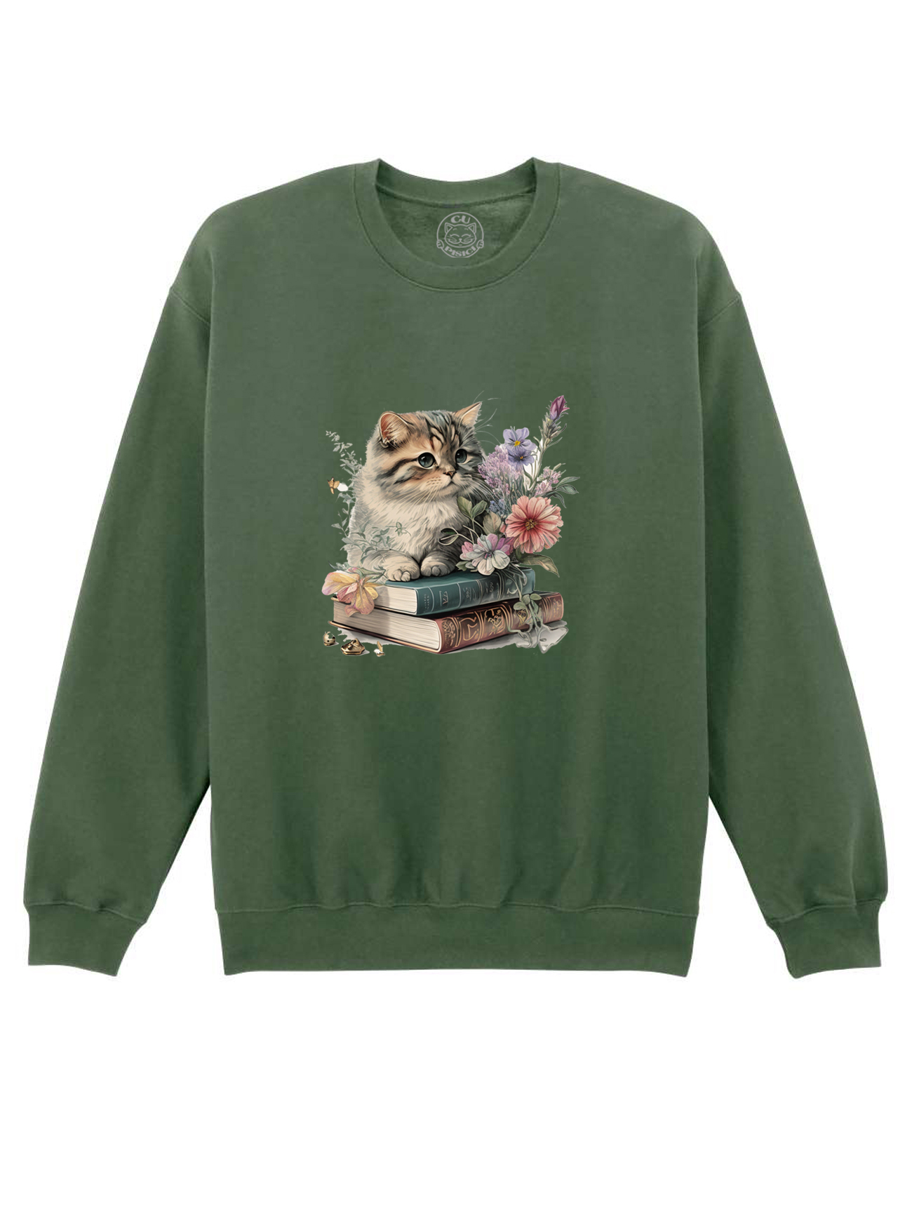 Bluza Printata-Cats and Books, Unisex