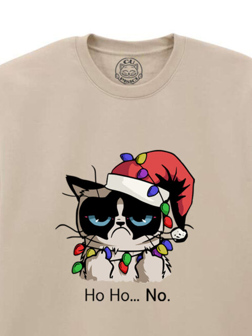 Bluza printata-Christmas Grumpy Cat, Unisex