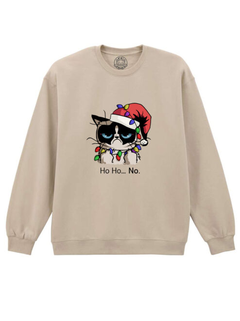 Bluza printata-Christmas Grumpy Cat, Unisex