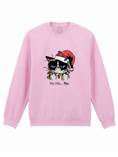 Bluza printata-Christmas Grumpy Cat, Unisex