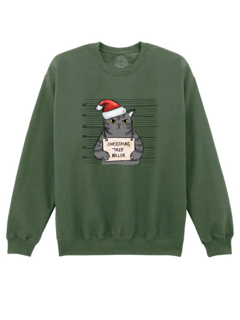 Bluza Printata-Christmas Tree Killer, Unisex