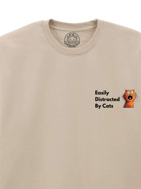 Bluza Printata-Easily Distracted By Cats, Unisex