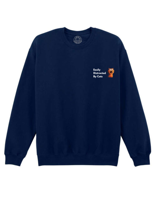 Bluza Printata-Easily Distracted By Cats, Unisex