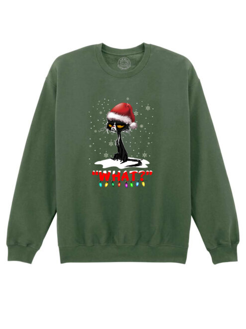 Bluza printata-Grinch Cat, Unisex
