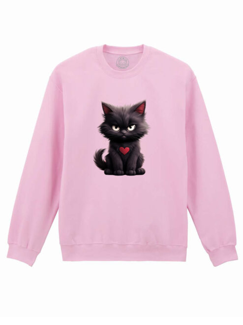 Bluza Printata-Grumpy Meowlentine, Unisex