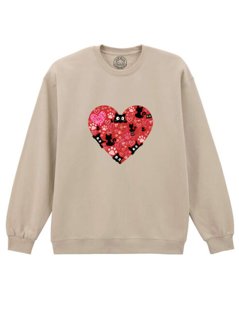 Bluza Printata-I Love Cats, Unisex