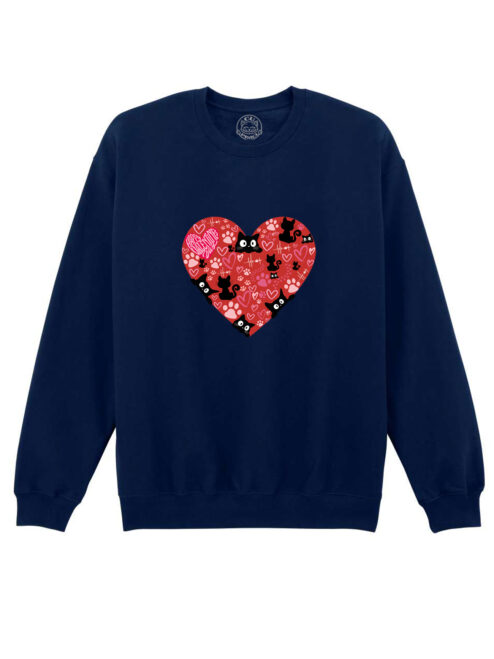 Bluza Printata-I Love Cats, Unisex