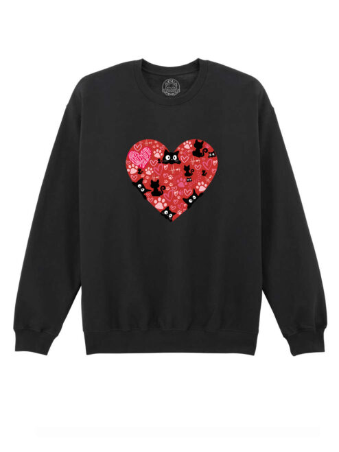 Bluza Printata-I Love Cats, Unisex