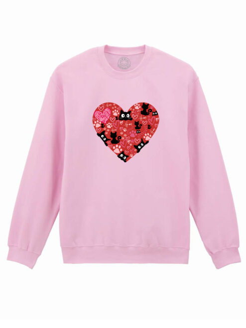 Bluza Printata-I Love Cats, Unisex