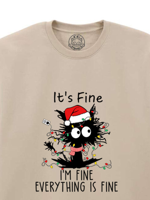 Bluza printata-I’m Fine for Christmas, Unisex