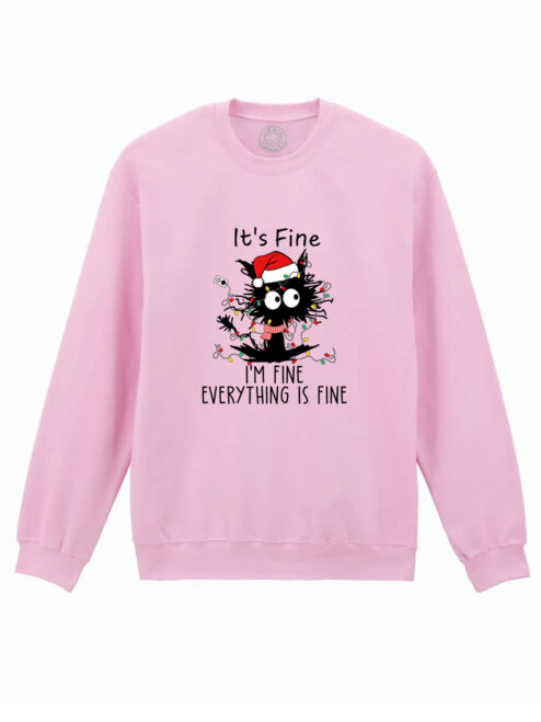 Bluza printata-I’m Fine for Christmas, Unisex