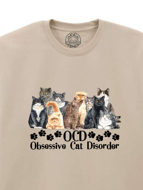 Bluza printata-Obsessive Cat Disorder, Unisex