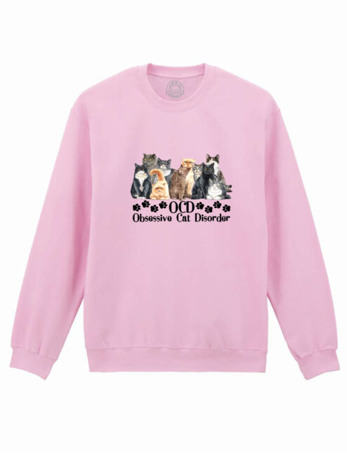 Bluza printata-Obsessive Cat Disorder, Unisex