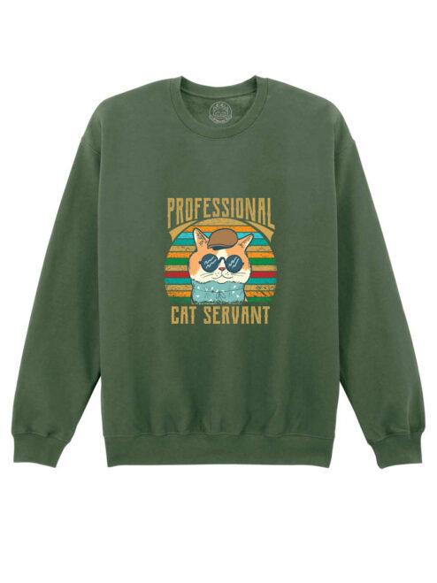 Bluza printata-Professional Cat Servant, Unisex