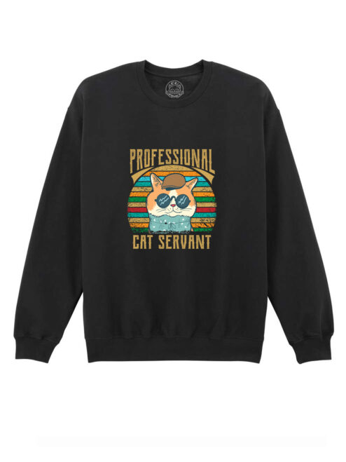Bluza printata-Professional Cat Servant, Unisex