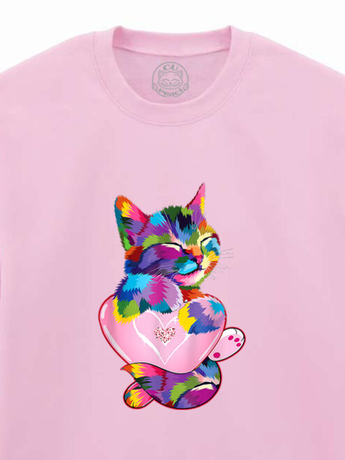 Bluza Printata-Rainbow Cat Love, Unisex