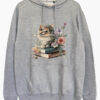 Hanorac printat-Cats and books, GRI, Unisex